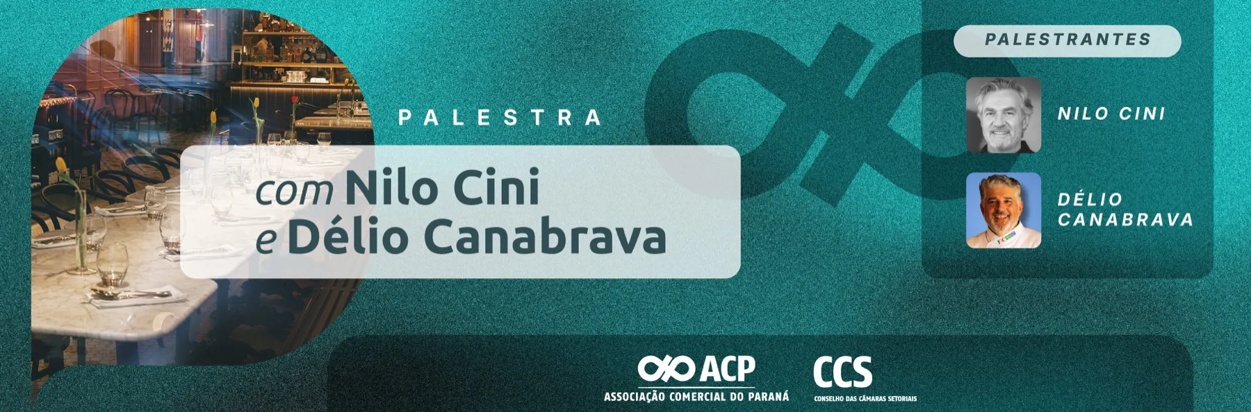 Arte do encontro da ACP com Nilo Cini e Délio Canabrava